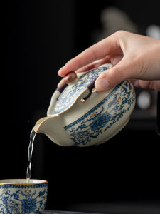 Bộ Cốc Trà Gốm Sứ Cao Cấp Lớn Có Nắp Chống Bỏng Dùng Tại Nhà Bộ Trà Gốm Sứ Guanyun Handheld Yixing Gongfu Tea Set Cốc Trà