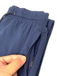 Spring Autumn Thin Cotton Mens Loose Fit Sports Sweatpants Casual Elastic Waistband Polyester Fiber Pocket Zipper Design