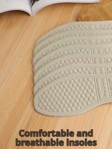 1Pair Deodorant Insoles Soft Shoes Pad Absorb-Sweat Breathable Comfort Cotton Insert Men and Women