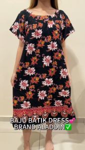 BATIK DRESS WOMEN/BAJU BATIK DRESS/BATIK INDONESIA/BAJU NIGHTY COTTON GOOD QUALITY READY STOCK