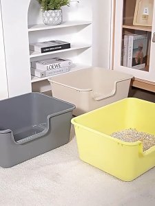 ใหญ่กระบะทรายแมว ห้องน้ำแมวขนาดใหญ่ ขอบสูงกันกระเด็น กระบะทรายแมวพร้อมที่ตัก กระบะทรายแบบจัมโบ้ จัดส่งที่รวดเร็วในประเทศไทย