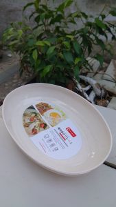 promo!!!3PCS PIRING OVAL/PIRING SAJI/WADAH LAUK PAUK/TEMPAT MAKANAN