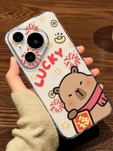 Huawei Pura70ultra Phone Case Male Female Version Good Luck Fortune Character Protective Shell Transparent Soft TPU Anti-Fall