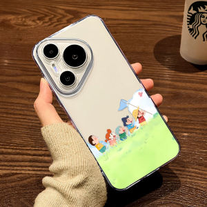 Cute Cartoon Protective Phone Case for Huawei Pura70ultra P60Art Transparent DingTao P50e Soft P40 P30pro Female New Model Male Old Model