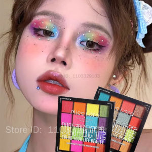 Rainbow 16 Colors Eye Shadow Summer Palette Long Lasting Waterproof Pearlescent Matte Shimmer Eyeshadow Women Beauty Eye Makeup