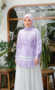 Atasan Kemeja Wanita Monogram Shirt By Rafika Store / Nazra.Sha