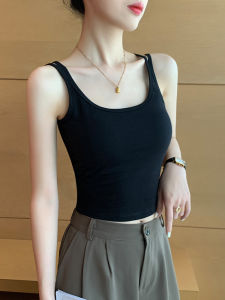 Black Strapless Cotton Tank Top Womens Outerwear Inner Match 2025 New Pure Cotton Beautiful Back Bra One-piece Slim-fit Top