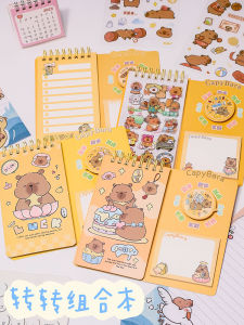 สมุดบันทึกสุนัขจิ้งจอกกีฬาแบบหมุนได้ สมุดบันทึกแบบมีหลายช่องฟังก์ชันหลายอย่าง สมุดบันทึกแบบอเนกประสงค์สำหรับนักเรียน กระดาษที่ติดได้หลายครั้ง