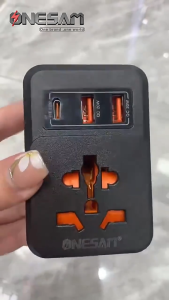 ONESAM 2500W Universal Adapter Power Socket AC Plug PD25W Fast Charging USB Charger for Home Office