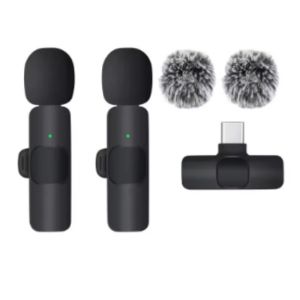 Aitemay (K9) Advanced Wireless Lavalier Mic for iPhone & Android | USB-C Noise Cancelling Mini Microphone Portable Lapel Mic for Live Stream Vlog TikTok Interview