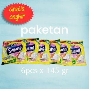 Baru/paket 6 pcs sabun colek Sayang kemasan 145 gram(bandrol harga Rp2000/pcs)