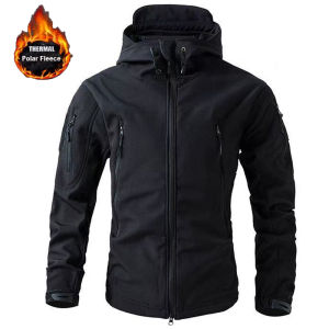 Mens Winter Autumn Softshell Fleece Jackets Windproof Outdoor Fishing Hiking Hunting Thermal Camping Cargo Coats Warm M-5XL