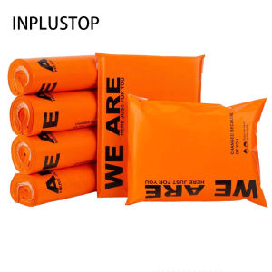 INPLUSTOP Orange Color Mailing Envelopes Clothing Bags Poly Thicken Self Seal Courier Packaging Storage Pouch Gifts Bags
