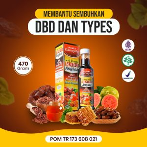 Sari Kurma Madu Angkak Propolis Jambu Biji Daun Ubi Jalar Darusyifa Obat DBD Demam Berdarah Typus