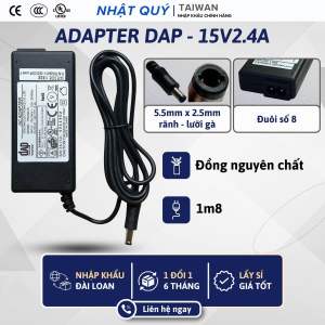Nguồn Adapter 15v2.4a DAP - Jack 5.5mm x 2.5mm (rãnh) - Sạc 15v2.4a cho loa kéo led...