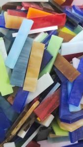 100g Clear Glass Mosaic Tiles Multi Color Mosaic Piece DIY Mosaic Making Stones for Craft Hobby Arts Home Wall Decoration Art