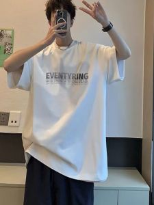 Loose Cotton T-Shirt Mens Summer New Style Casual Half Sleeve Breathable Comfortable Youth Fashion Brand Tagkita round Neck