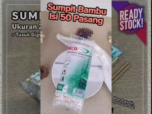 Sumpit Bambu Bamboo Chopstick Steril isi 50 Pasang Higienis Sekali Pakai