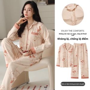 Bộ đồ ngủ nữ MiiOW Cat Person làm bằng vải cotton dài tay rộng rãi thoải mái