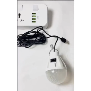 Portable LED Bulb Lamp with USB 5V-7W & DC 3V-5W Power 2.8m Cord Easy to Hang On/Off Switch Bright Energy-Saving Light Safe Design Durable Reliable for Camping Outdoor Activities