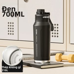 ERM | Bình Nước Thép Không Gỉ Dung Tích Lớn Giữ Nhiệt 701-800ml Bình Chân Không Di Động Dùng Cho Đạp Xe Và Các Hoạt Động Thể Thao Ngoài Trời