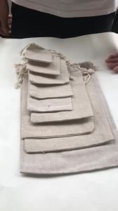 50pcs/Lot Cotton Bags Gift Drawstring Miscellaneous Grains Storage Jewelry Cosmetics Candy Bag Reusable Multiple Sizes