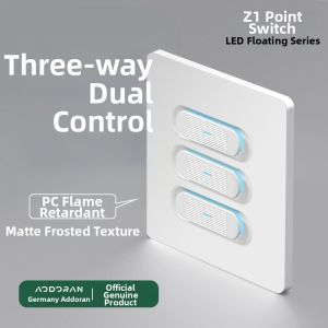 aodoran | LED One Switch Five Outlets Ultra Thin Creative Floating Wall Plate