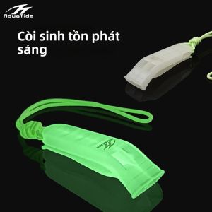 1PC Còi Sinh Tồn Ngoài Trời Dạ Quang Siêu Cao Decibel Khẩn Cấp An Toàn Còi Cho Thể Thao Dưới Nước EDC Mặt Dây Chuyền