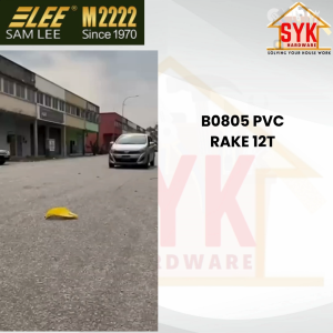 SYK Samlee B0805 PVC S2 Super Strong Garden Rake 12T Outdoor Garden Rake Cakar Rumpur Plastik Penyapu Daun Kering