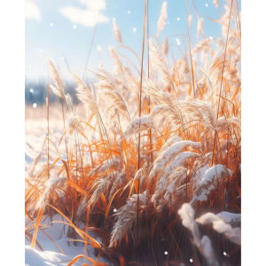 KAYOU | New Arrival Number Oil Painting Lakeside Scenery Kit UnframedCanvas Painting By Numbers DIY HandmadeArtwork Wall for House Decor