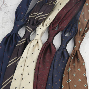 Luxury 8CM Mens Ties Polka Dot Floral Classic Business Jacquard Woven Neck ties Necktie For Men Groom Wedding Party Neckwear