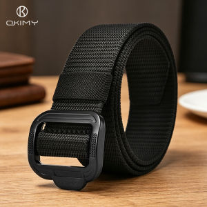 OKIMY Men Belt Outdoor Tactical Belt Free Adjustable Belt Nylon Waistband Youth Sports Canvas Pant Belt Simple Nice Waistband Nylon High Strength Adjustable Training Belt
