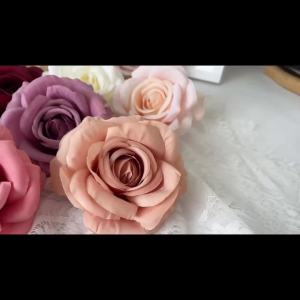 2/5Pcs 10cm Artificial Rose Silk Flower Heads Simulated Flower Home Room Decoration Wedding Decoration DIY Wreath Accessories