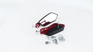 JNYD Motorcycle Bicycle Handlebar Rear View Mirror Bike Scooter Wide-Range Cycling Adjustable Angles Mirrors 8mm 10mm