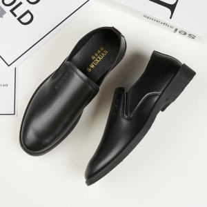 New Leather Shoes Mens Black Suit Mens Shoes Soft Bottom Men Interview Business Formal Wear Casual Shoes Best Man Wedding Shoes
