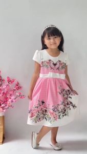 TWO MIX - Baju Dress Anak Perempuan Printing Kupu Lucu 1-12 Tahun 4282