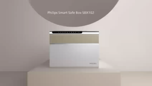 Philips Smart Safe Box SBX102 / Double Drawer / Fingerprint Unlocking / Keyless Unlocking / Minimalist Box Design / Multiple Alerts