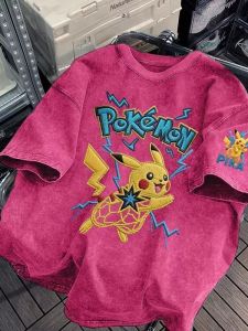 PAZHAOLANG | Oversized Pikachu T-Shirt Short Sleeve Shirt