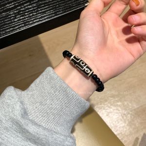 Ethnic Style Dzi Bead Braided Rope Necklace Womens Fashion Fancy Necklace Accessories Retro All-Match Bracelet Boys