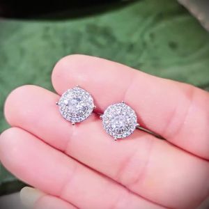 Bông Tai Nữ Hiện Đại Đính Đá CZ Lấp Lánh Thiết Kế Hình Học Thời Trang Phụ Kiện Trang Sức Cưới Hỏi.