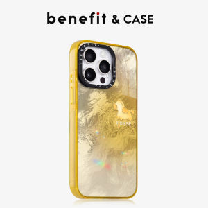 Cute Horse Pattern Yellow Gradient Drop-resistant Magnetic Phone Case for iPhone