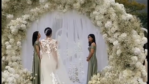 Keranixy Sheer Tulle Wedding Fabric Netting Outdoor Party Background Arch Chair Canopy Ceiling Decoration Kain Jaring