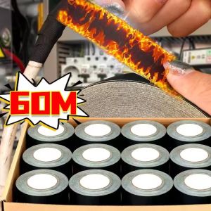 【XZxinzhan】60M Black Electrical Insulating Acetate Cloth Tape High Temperature Resistance Single-sided Adhesive Tape Wrapping Repair Strips