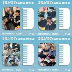 Gương Trang Điểm Gấp Gọn Di Động Gương Trang Điểm Nhỏ Xinh Xắn Cho Học Sinh Gương Trang Điểm Di Động Có Nắp Lật Hình Trái Tim