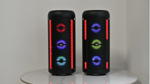 【christmas gift】Wireless Bluetooth Speaker 6800W double 9 inch Blluetooth Speaker Multifunction Portable Stereo HiFi Karaoke Audio System High Quality Sound With Wired Microphone USB MP3 Player FM Radio Party Disco RGB Light