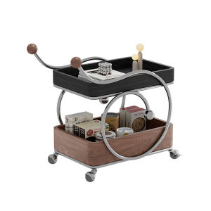 Multipurpose Mobile Side Table with Wheels