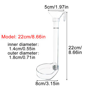 Acrylic Aquarium Fish Feeder Transparent Tube Multifunctional Large Capacity Fish Tank Food Dispenser For Aquarium Tank Shrimp