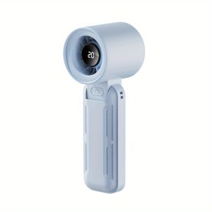 Quạt Cầm Tay Tốc Độ Cao 5 Tốc Độ Pin 3000mAh Màn Hình LED Êm Ái Mạnh Mẽ 2 Trong 1 (dùng Được Cho Cổ & Bàn Làm Việc) Có Thể Gập Lại 135 Độ °