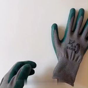 BF-P643 Sarung Tangan Kerja Nylon Lapis Karet Latexs Gloves Safety Palmfit / Sarung Tangan Proyek