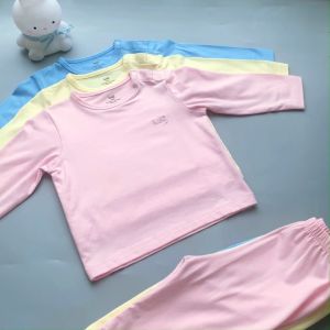 Bộ quần áo dài tay cài vai tiện dụng cho bé từ 0 - 3 tuổi vải tre xuất khẩu Haki BB009 (4-15kg) set sơ sinh cho bé trai bé gái quần áo bamboo cao cấp siêu mềm mịn